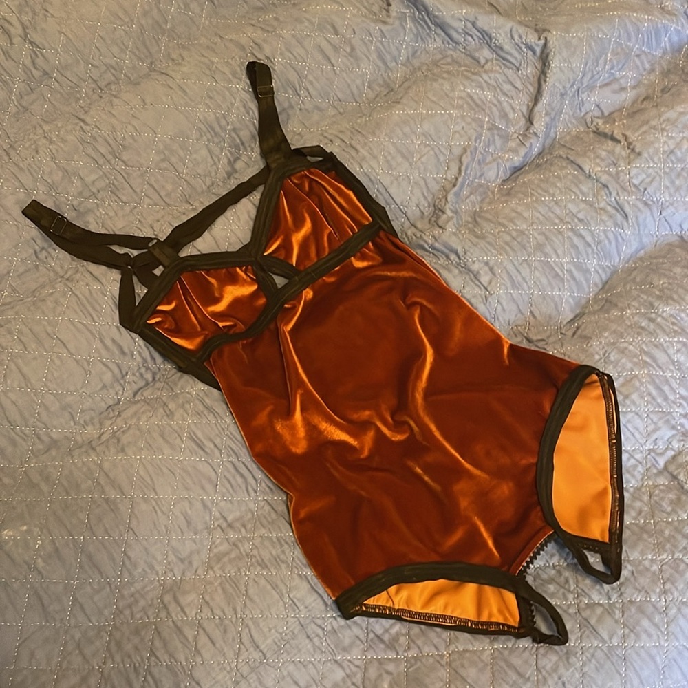 Solstice Intimates Overt Bodysuit in mustard